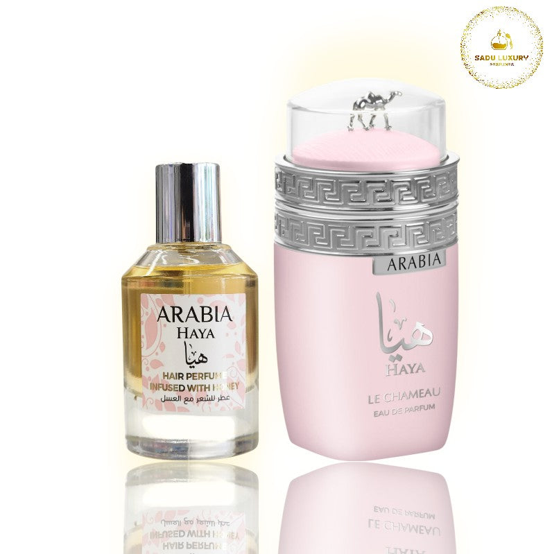 Arabia Haya Edp & Haya Hair Mist With Honey Combo 2 Pcs