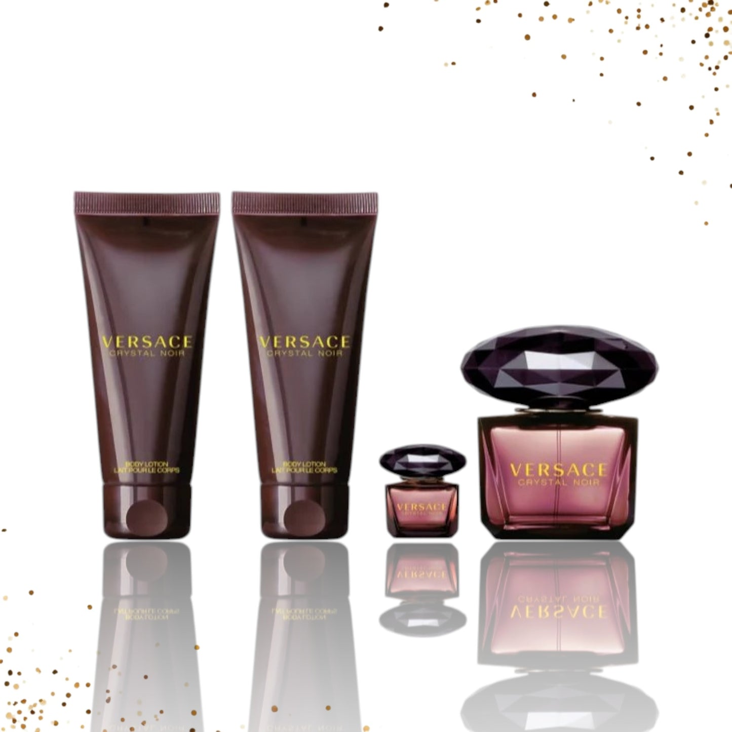 Gift Set Crystal Noir By Versace 4 Pcs