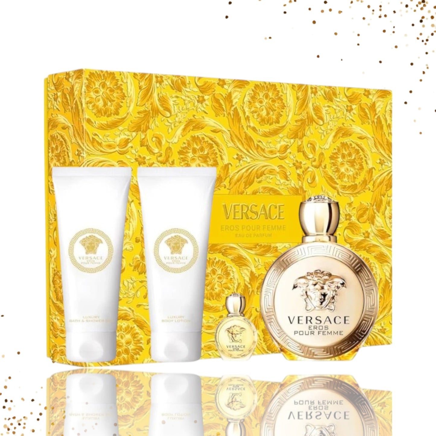 Gift Set Eros Pour Femme By Versece 4 Pcs EDP