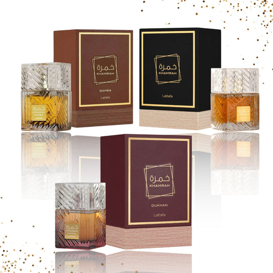 Khamrah by Lattafa Combo 3 pcs 3.4 oz Eau de Parfum