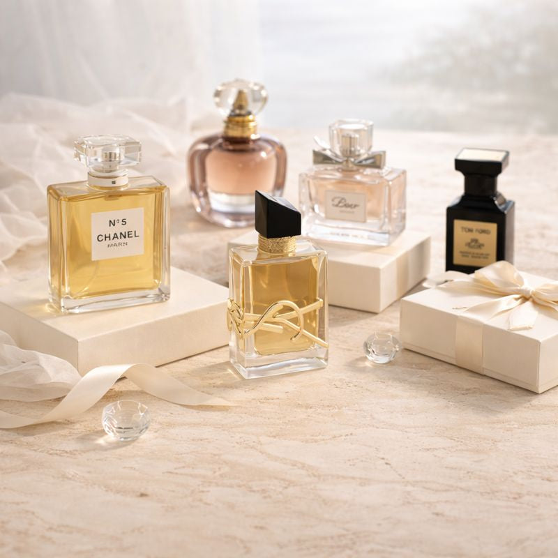 Designer perfumes from iconic fashion brands
