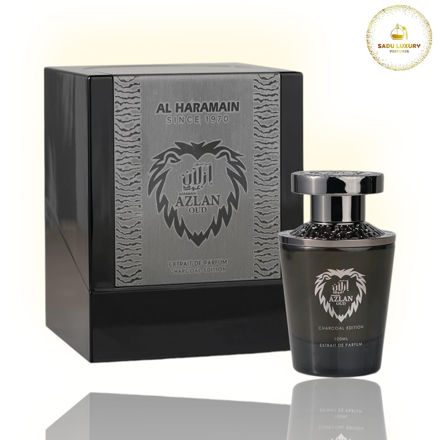Al Haramain Azlan Oud Charcoal Edition Extrait De Parfum for Men, 3.33 Oz