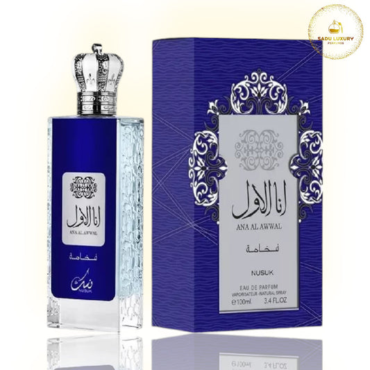 Ana Al Awwal Blue by Nusuk Eau De Parfum Spray 3.4 oz (Men)