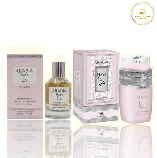 Arabia Haya Edp & Haya Hair Mist With Honey Combo 2 Pcs