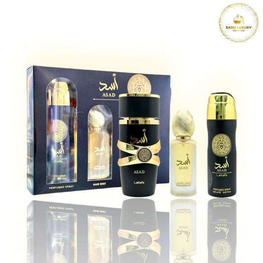 Asad Set By Lattafa 3 Pcs EDP 3.4 Oz