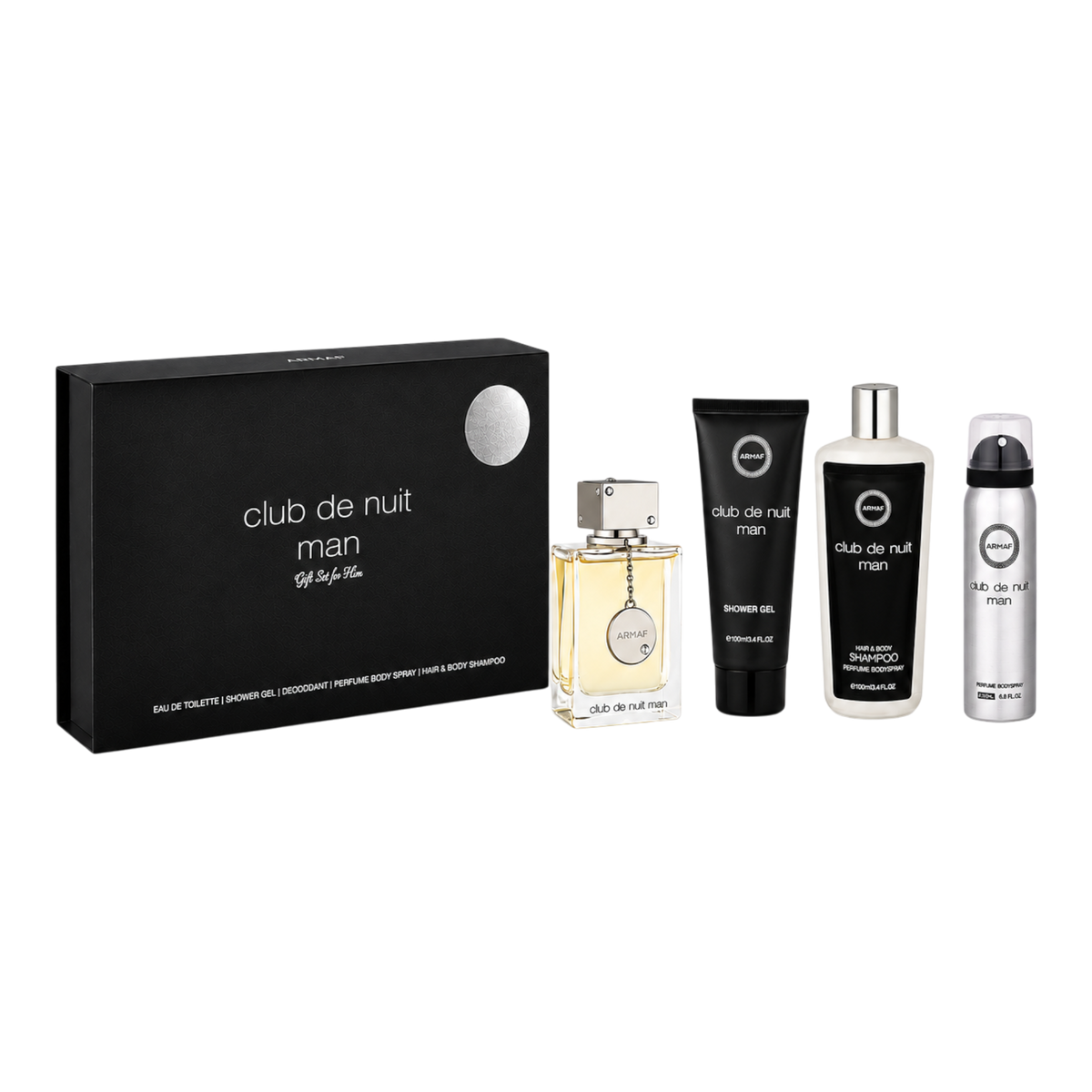 Club de Nuit Men Gift Set 4 Pcs By Armaf 3.4 Oz