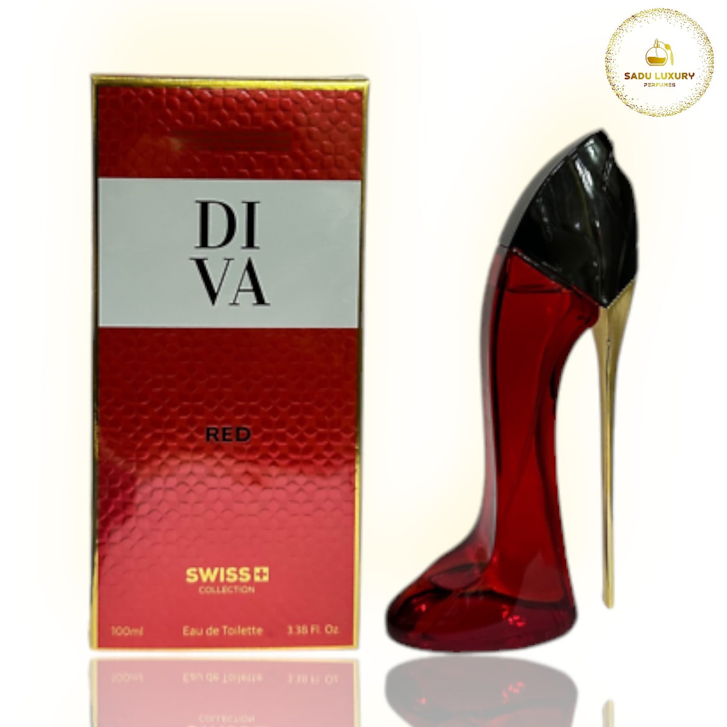 DIVA RED Eau De Toilette Spray for Women - 100ml 3.38 Oz