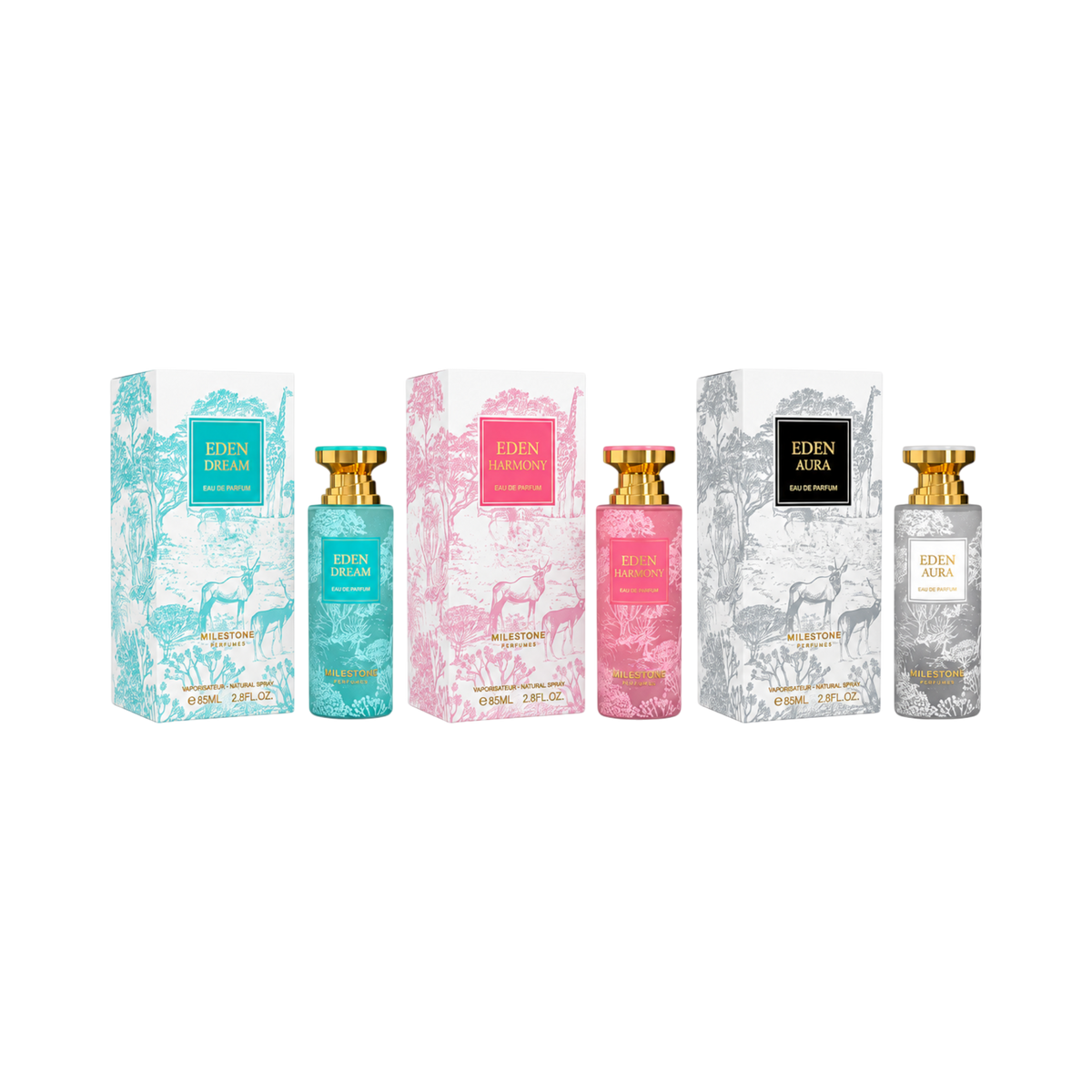 Eden By Milestone Combo 3 Pcs 3.4 Oz EDP