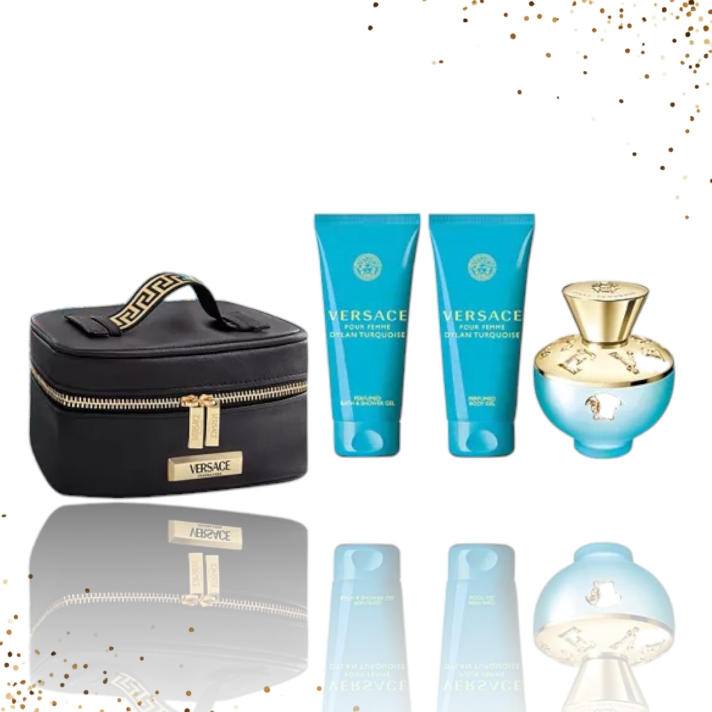 Gift Set Dylan Turquoise By Versace 4 Pcs EDT