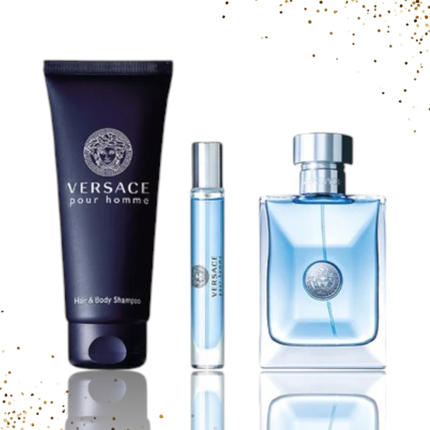 Gift Set Pour Homme by Versace 3 Pcs 3.4 Oz EDT