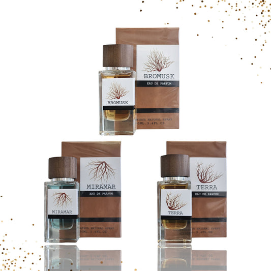 Bromusk ,Miramar ,Terra Combo 3 Pcs By Emper EDP 3.4 Oz