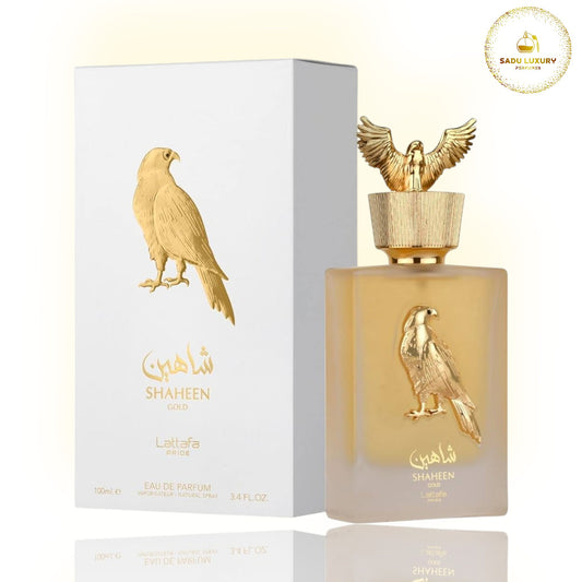 Shaheen Gold by Lattafa Unisex Eau de Parfum Spray, 3.4 Ounce