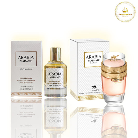 Arabia Madame Edp & Arabia Hair Mist With Honey Combo 2 Pcs