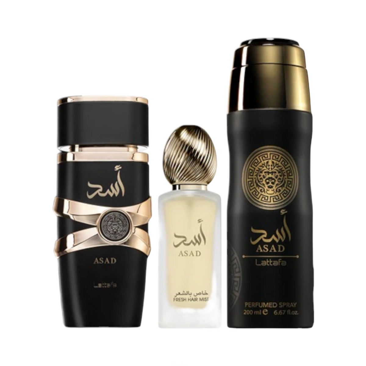 Asad Set By Lattafa 3 Pcs EDP 3.4 Oz