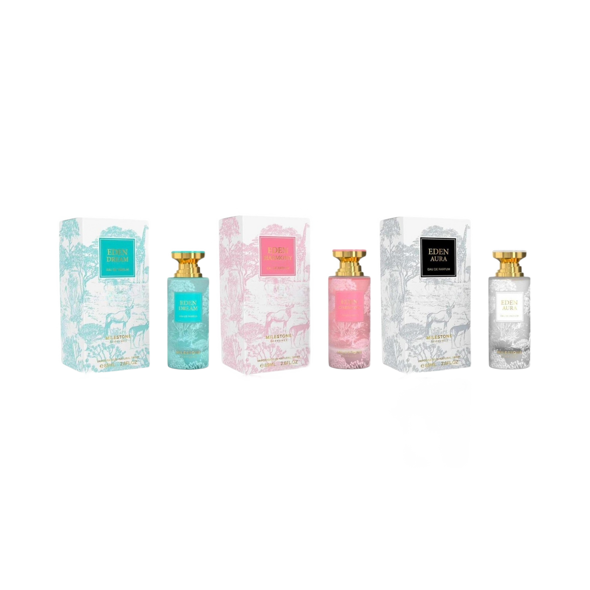 Eden By Milestone Combo 3 Pcs 3.4 Oz EDP