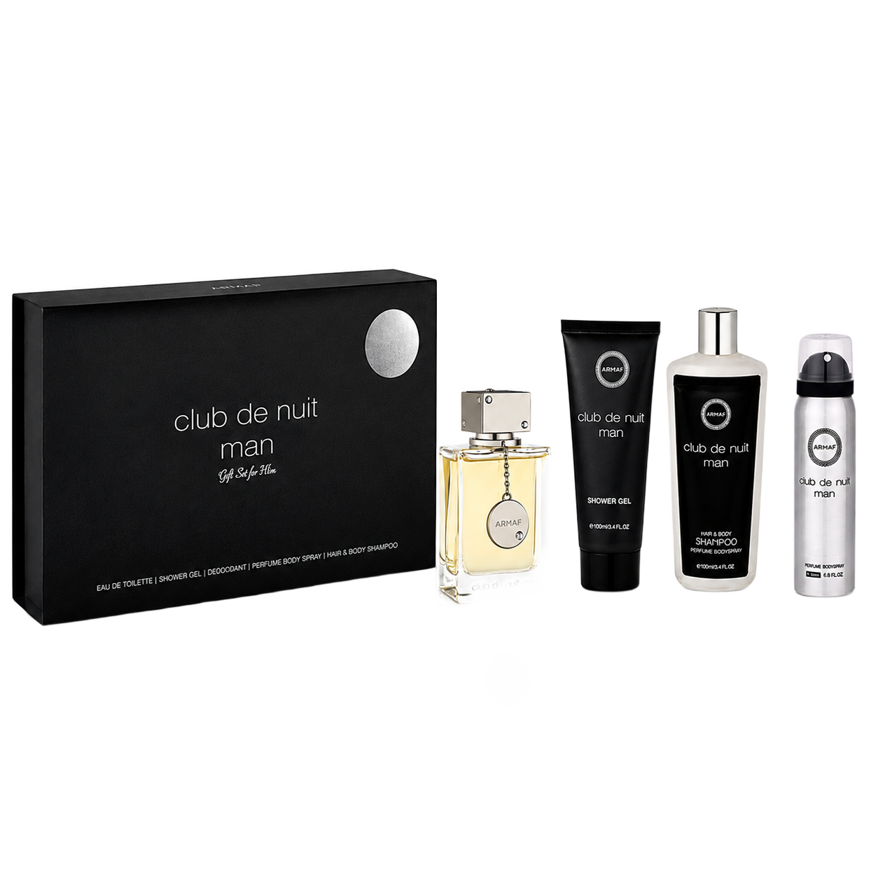 Club de Nuit Men Gift Set 4 Pcs By Armaf  3.4 Oz
